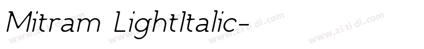 Mitram LightItalic字体转换